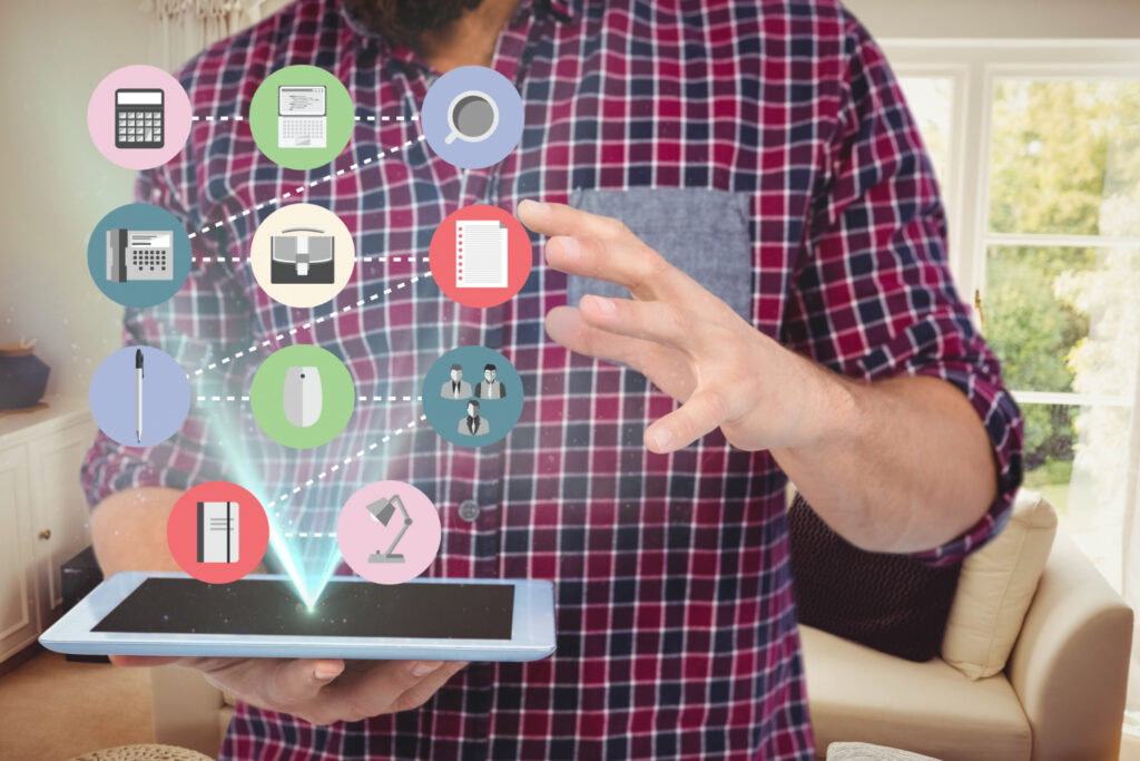 "User syncing bookmarks across phone, tablet, and laptop securely"